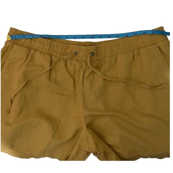 Amazon Essentials XL Gold Linen Blend Elastic Waist Shorts NEW WITH TAGS - Picture 7 of 9